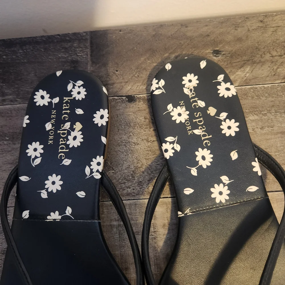 Kate Spade Black Floral Sandals - Picture 3 of 9